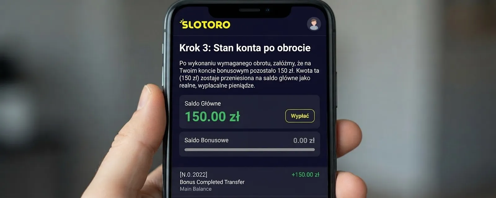 Krok 3: Stan konta po obrocie