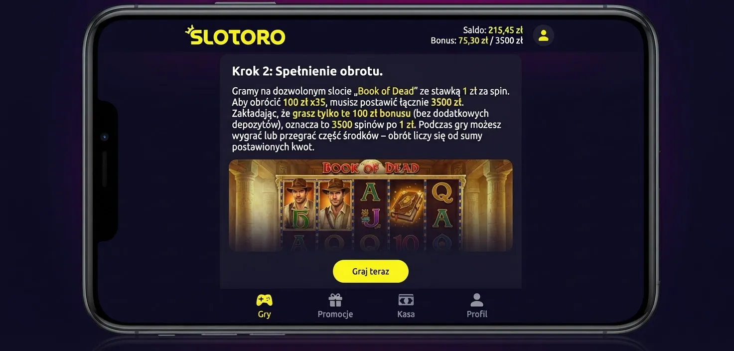 Krok 2: Spełnienie obrotu